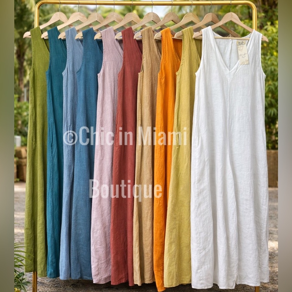 Puro Lino Italian Linen Jumpsuit ~NEW COLORS!